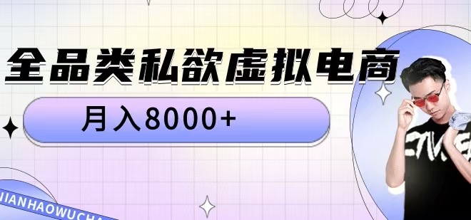 全品类私欲虚拟电商，月入8000+【揭秘】-宝藏屋创业网