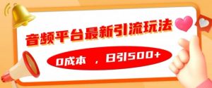 音频平台最新引流玩法,0成本,日引500+【揭秘】-宝藏屋创业网