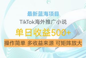最新蓝海项目,利用tiktok海外推广小说赚钱佣金,简单易学,日入500+,可矩阵放大【揭秘】-宝藏屋创业网