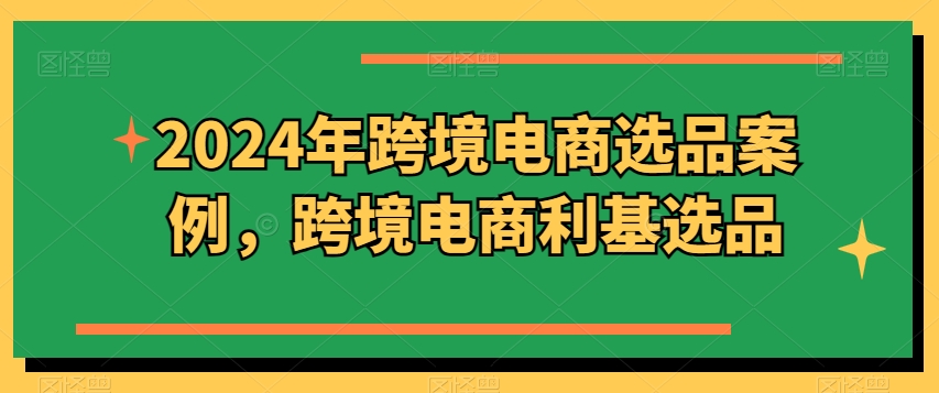 2024年跨境电商选品案例，跨境电商利基选品（更新11月）-宝藏屋创业网