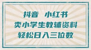 抖音小红书卖小学生教辅资料,操作简单,小白也能轻松上手,一个月利润1W+-宝藏屋创业网