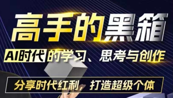 高手的黑箱：AI时代学习、思考与创作-分红时代红利，打造超级个体-宝藏屋创业网