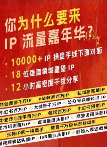 群响IP流量嘉年华,现场视频+IP江湖2024典藏版PPT-宝藏屋创业网