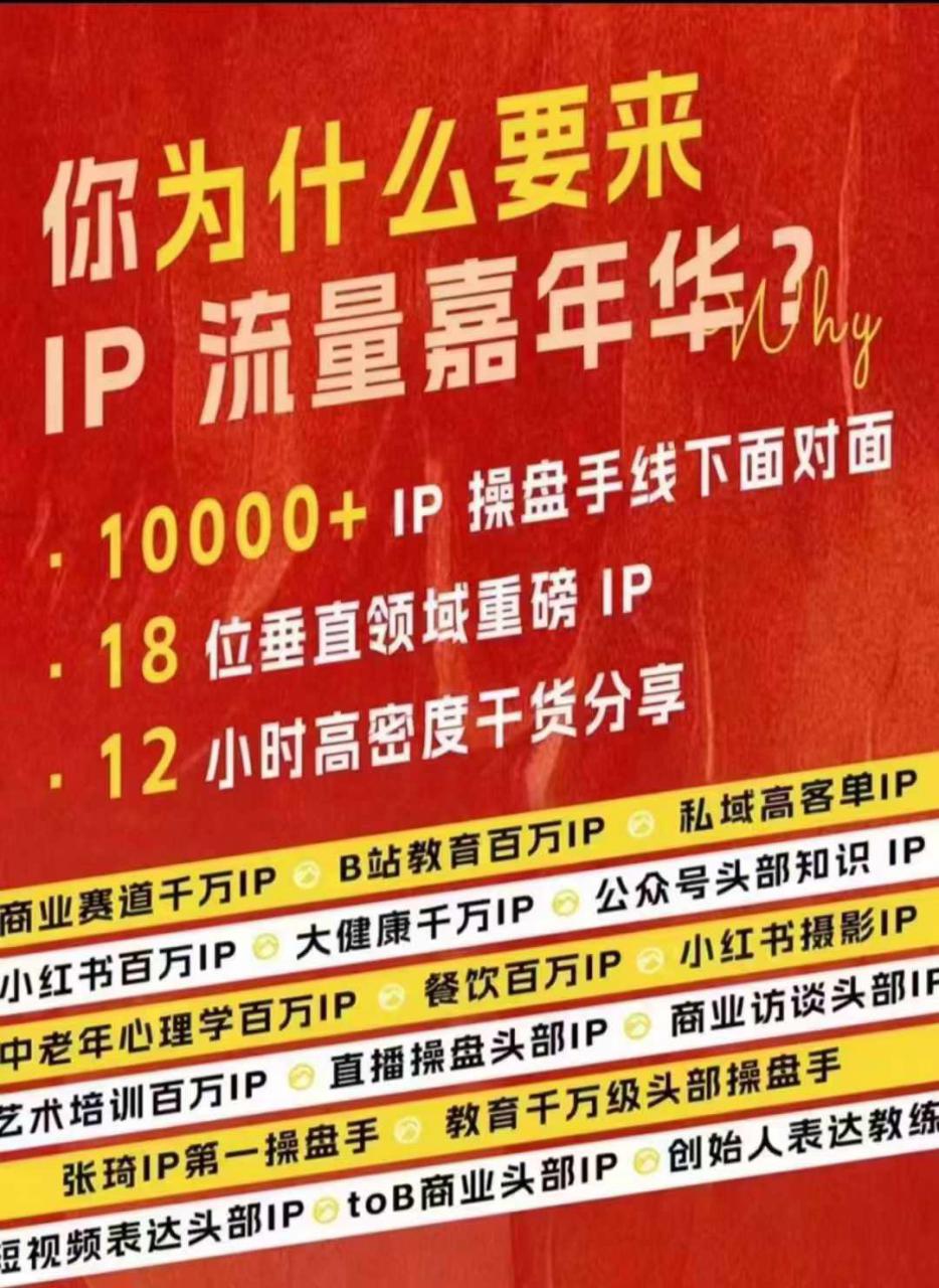 群响IP流量嘉年华，​现场视频+IP江湖2024典藏版PPT-宝藏屋创业网