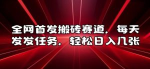 全网首发搬砖赛道,每天发发任务,轻松日入几张【揭秘】-宝藏屋创业网