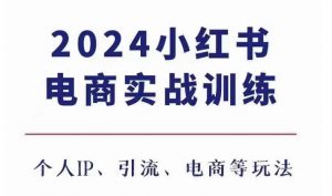 2024小红书电商3.0实战训练,包含个人IP、引流、电商等玩法-宝藏屋创业网