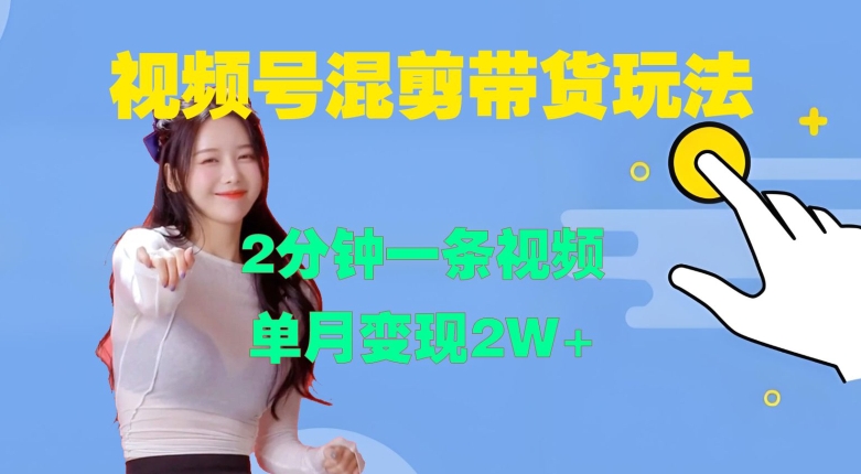 视频号混剪玩法，2分钟一条视频，单月变现2W+【揭秘】-宝藏屋创业网