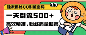 独家解密QQ里的引流密码,高效精准,实测单日加100+创业粉【揭秘】-宝藏屋创业网