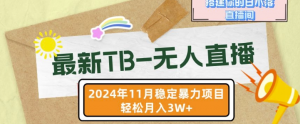 【最新TB-无人直播】11月最新,打造你的日不落直播间,轻松月入过W【揭秘】-宝藏屋创业网