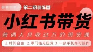 小Red书带货42天训练营 2.0版,宝妈+自由职+上班族+大学生,提高副业收入的大红利项目-宝藏屋创业网