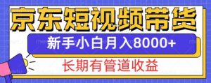 京东短视频带货新玩法,长期管道收益,新手也能月入8000+-宝藏屋创业网