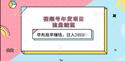 视频号年货项目，流量贼猛，早布局早挣钱，日入上k【揭秘】-宝藏屋创业网
