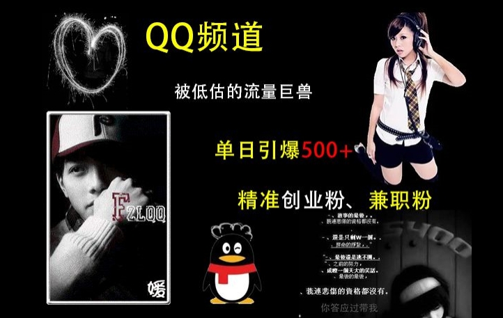 QQ频道：被低估的流量巨兽，单日引爆500+精准创业粉、兼职粉的引流秘籍-宝藏屋创业网
