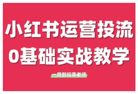 小红书运营投流，小红书广告投放从0到1的实战课，学完即可开始投放-宝藏屋创业网
