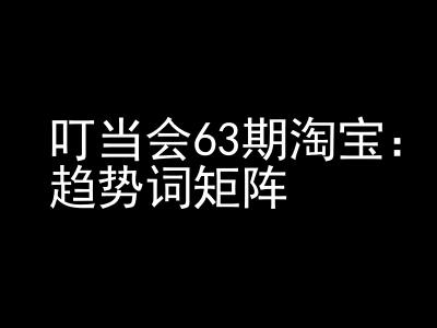 《淘宝天猫打爆班》原创高阶技术第63期，趋势词矩阵技术和玩法-宝藏屋创业网