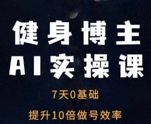 健身博主AI实操课——7天从0到1提升10倍做号效率-宝藏屋创业网