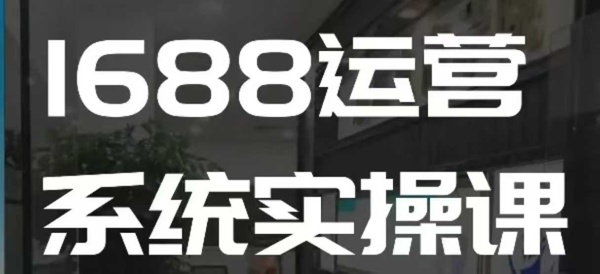 1688高阶运营系统实操课，快速掌握1688店铺运营的核心玩法-宝藏屋创业网