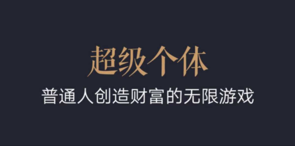 超级个体：2024-2025翻盘指南，普通人创造财富的无限游戏-宝藏屋创业网