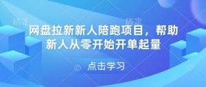 网盘拉新新人陪跑项目,帮助新人从零开始开单起量-宝藏屋创业网