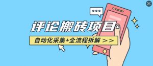 悟空采集评论搬砖_评论搬砖+自动采集【完整攻略】-宝藏屋创业网