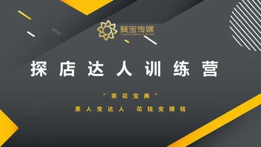 探店达人训练营，素人变达人，花钱变赚钱-宝藏屋创业网