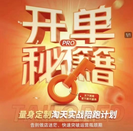 淘宝开单秘籍PRO，量身定制淘天实战陪跑计划，告别做店迷茫、快速突破运营瓶颈期-宝藏屋创业网