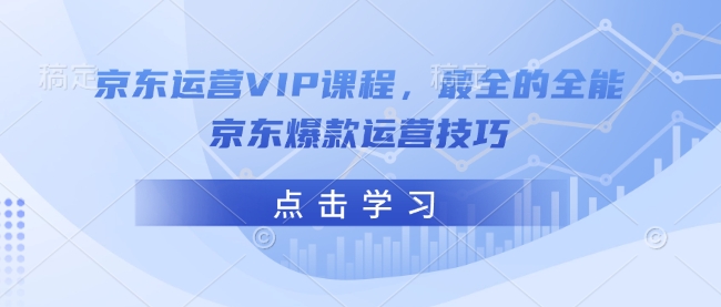 京东运营VIP课程，最全的全能京东爆款运营技巧-宝藏屋创业网