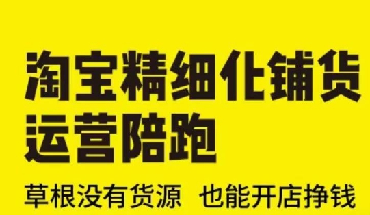 淘宝精细化铺货运营陪跑(部分更新至2025)，草根没有货源 也能开店挣钱-宝藏屋创业网