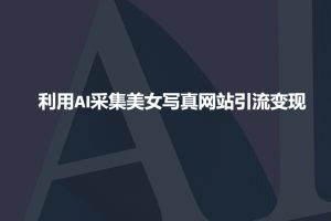 利用AI采集美女写真网站引流变现,引流嘎嘎的-宝藏屋创业网
