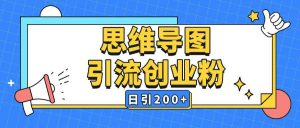 暴力引流全平台通用思维导图引流玩法ai一键生成日引200+-宝藏屋创业网