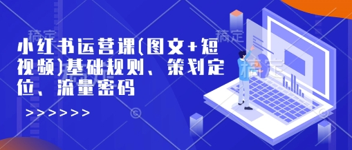 小红书运营课(图文+短视频)基础规则、策划定位、流量密码-宝藏屋创业网