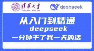 清华大学讲DeepSeek最全教程,从入门到精通,deepseek一分钟干了我一天的活-宝藏屋创业网