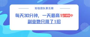 副业她只用了1招,每天30分钟,无脑二创,一天最高1.5k-宝藏屋创业网