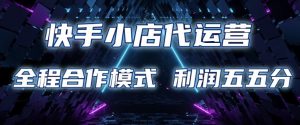 快手小店代运营 限时托管计划 合作模式 利润五五分成【揭秘】-宝藏屋创业网