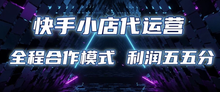快手小店代运营 限时托管计划 合作模式 利润五五分成【揭秘】-宝藏屋创业网