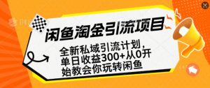 闲鱼淘金私域引流计划,从0开始玩转闲鱼,副业也可以挣到全职的工资-宝藏屋创业网