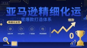亚马逊精细化运营爆款打造体系,视频课+全套资料文档-宝藏屋创业网