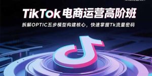 TikTok电商运营高阶班:拆解OPTIC五步模型构建核心,快速掌握Tk流量密码-宝藏屋创业网