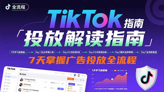 TikTok投放解读指南：后台操作/计划建立/模式选择，7天掌握广告投放全流程-宝藏屋创业网