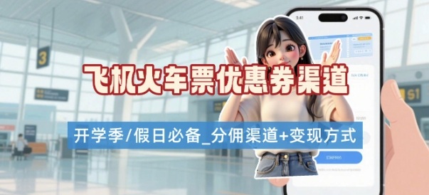 学生党必看！机票火车票优惠券申请渠道 + 项目打法，开学季节日速存-宝藏屋创业网