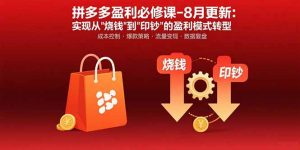 拼多多盈利必修课-8月更新:突破运营瓶颈 实现从烧钱到印钞的盈利模式转型-宝藏屋创业网