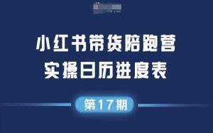 小红书第17期带货陪跑营,不囤货,无不直播,无不投流,通过选品+笔记内容+测品+笔记铺量+矩阵运营打爆款(更新)-宝藏屋创业网