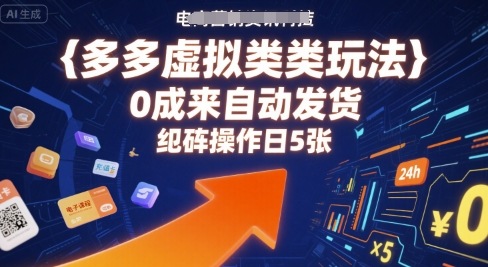 https://wc.yk520.top/wp-content/uploads/2025/08/20250827025151-68ae72c7cbb33.jpeg 多多虚拟类目玩法,0成本全自动发货,矩阵操作日5张