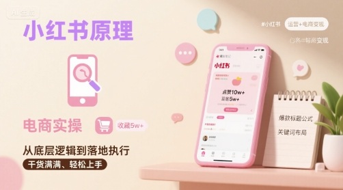 小红书原理以及详细实操流程，小红书电商教程-宝藏屋创业网