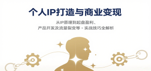 个人IP打造与商业变现,从IP原理到起盘盈利、产品开发及流量裂变等实战技巧全解析-宝藏屋创业网