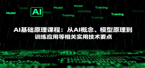 AI基础原理课程:从AI概念、模型原理到训练应用等相关实用技术要点-宝藏屋创业网