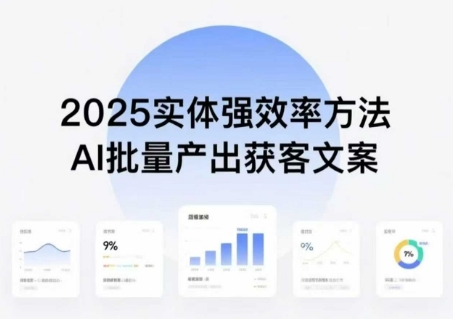 实体强效率方法：AI批量产出获客文案，2025年普通人拥抱AI，实现实体创收-宝藏屋创业网