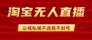 淘宝无人直播带货最新技术,不封号,不违规 操作简单,开播爆单,日入1k+【揭秘】-宝藏屋创业网