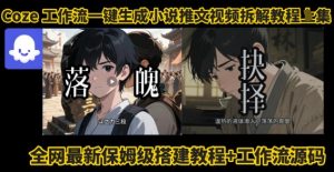 coze工作流一键生成小说推文视频搭建拆解教程,无需剪辑,无需拍摄写文案智能体拆解-宝藏屋创业网