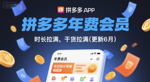 拼多多年费会员，实经验分享操，时长拉满，干货拉满(更新9月)-宝藏屋创业网